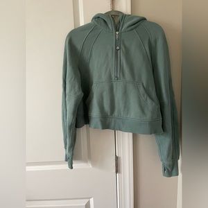 EUC lululemon tidewater teal hooded scuba xs/s